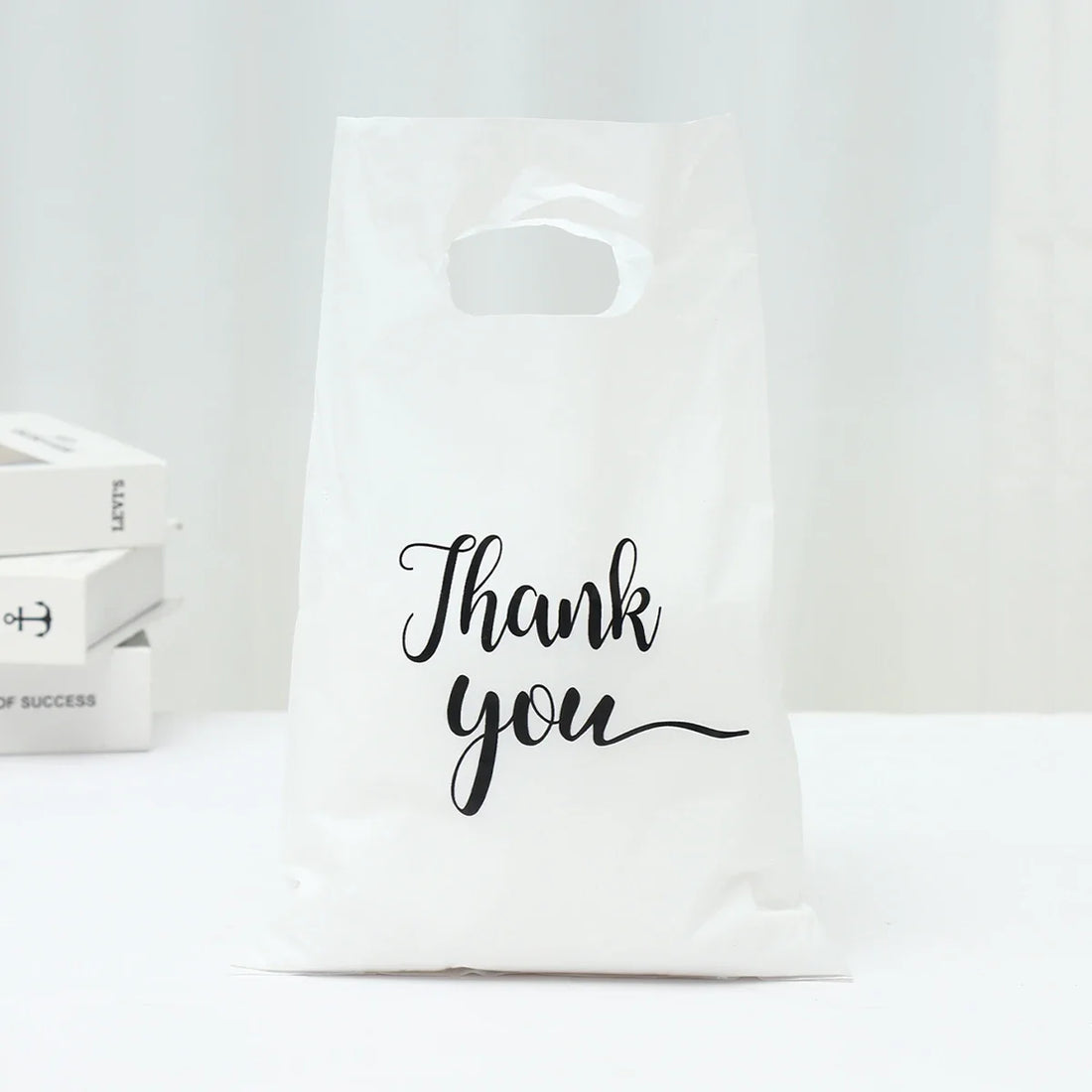 100pcs Thank You Bag Gift Plastic Shopping Bag Tote Bag 20*30cm Gitf Bag Birthday Wedding Party Favors Candy Cookie Wrappers