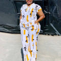 Women Short Sleeve Blouse and Straight Leg Trouser Two Piece Set - Image 8