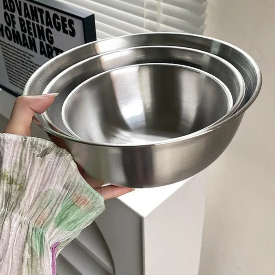 Stainless Steel Material Household with Scale Large Capacity Cooking Mixing Bowl