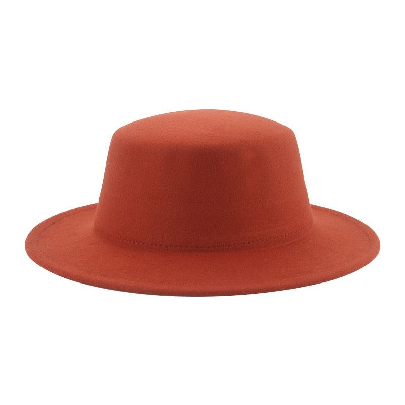 Unisex Wide Brim Fedora Hat - Retro Vintage Brown Formal Fedora