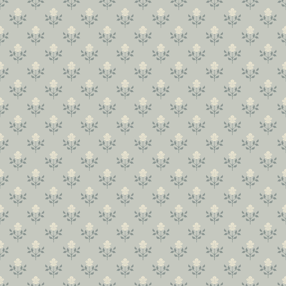 Shiloh Floral Removable Wallpaper in Sage-Green and Dusty-Rose