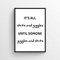 Shits And Giggles Bathroom Poster