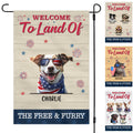 The Free And The Furry 4th Of July Personalized Custom Photo Dog Cat Garden Flag C734