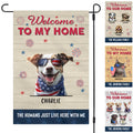 Welcome To Our Home 4th Of July Personalized Custom Photo Dog Cat Garden Flag C733