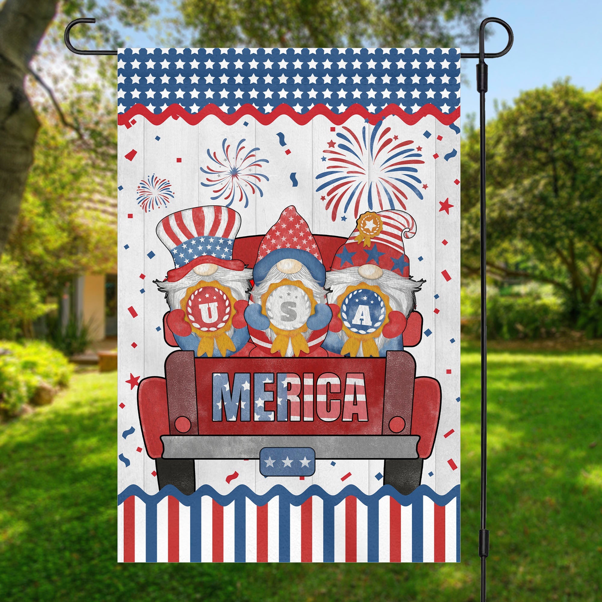 4th Of July Independence Day Garden Flag C747