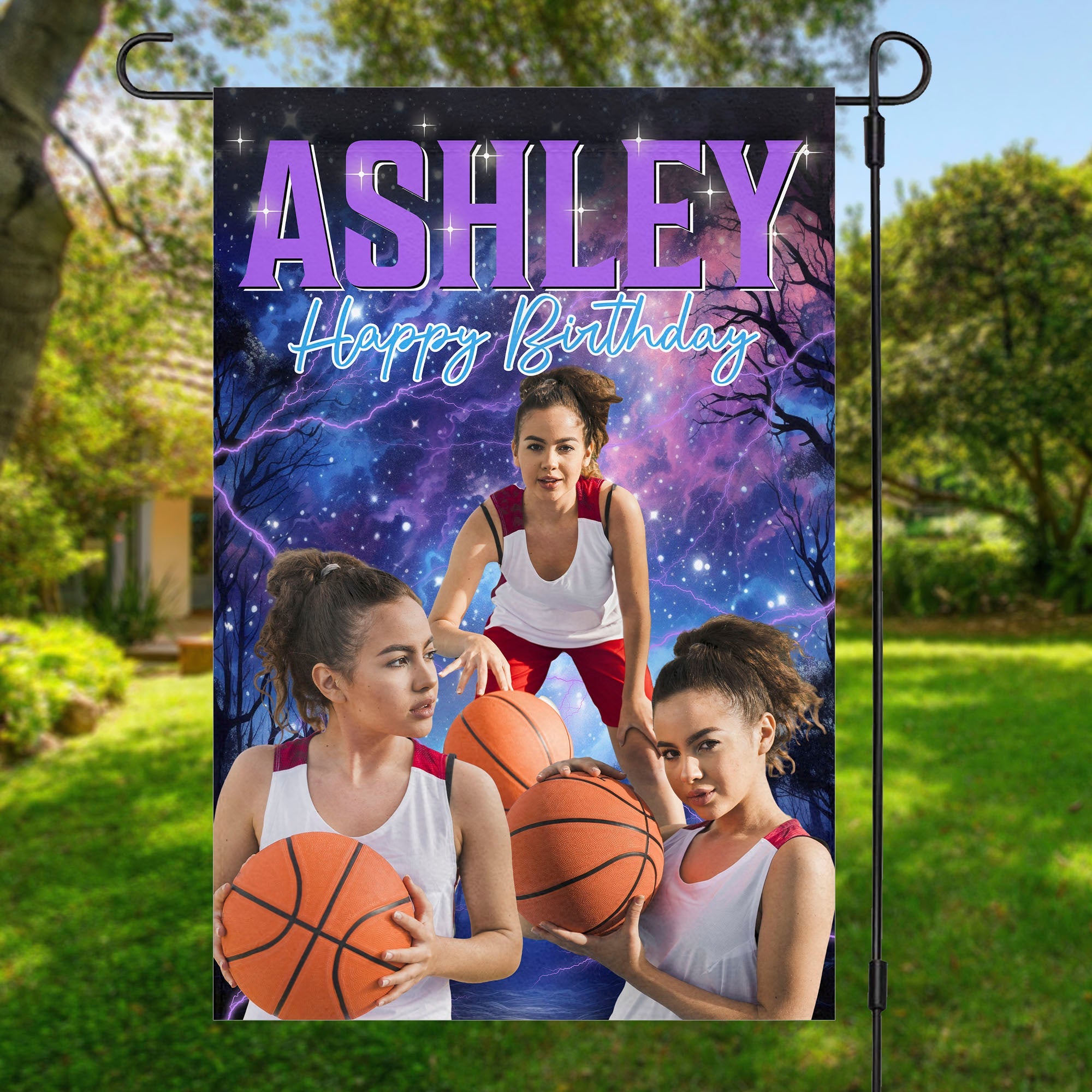 Live Preview Custom Your Pets Flag, Retro Vintage Portrait Bootleg Garden Flag, Personalized with Your Own Dog or Cat Photo C775