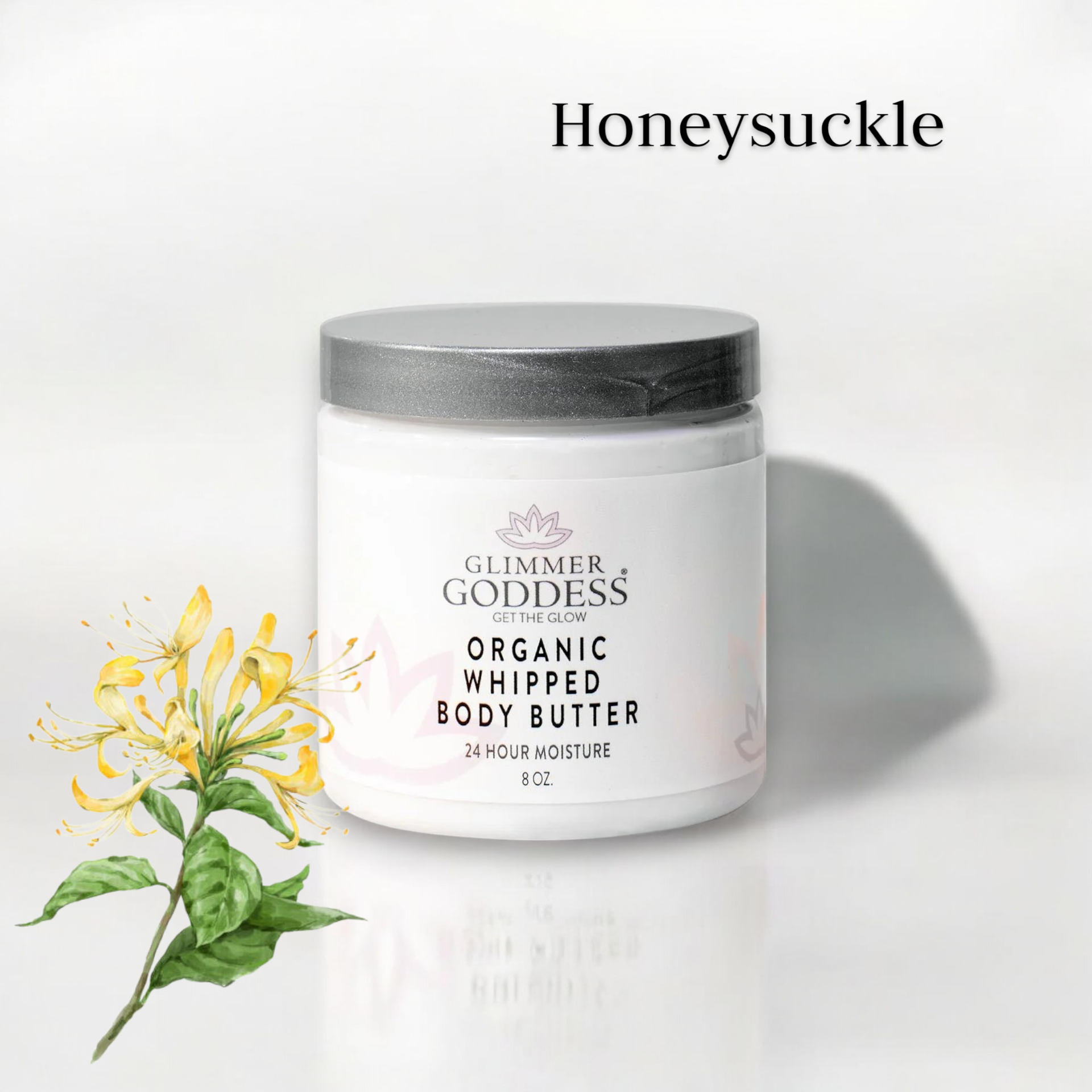 Organic Whipped Body Butter – Honeysuckle Deep Hydration Moisturizer