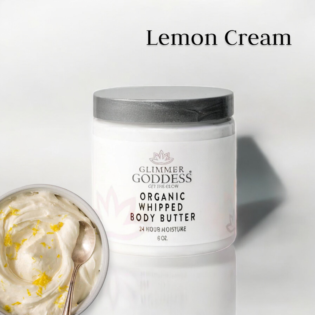 Organic Whipped Body Butter – Lemon Cream Nourishing Moisturizer