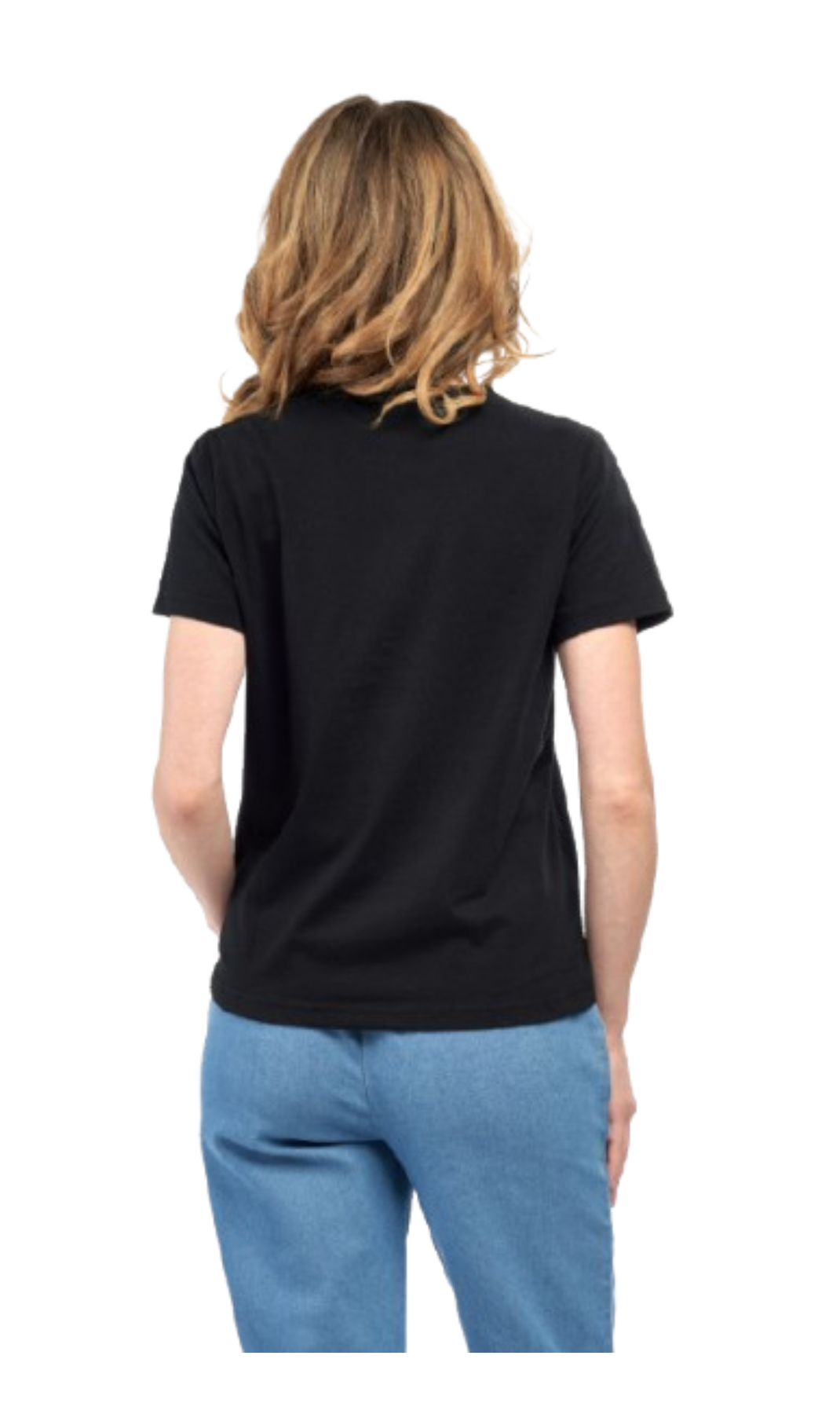 Women's Relaxed Fit Crew Neck Cotton Blend Short Sleeve T-Shirt