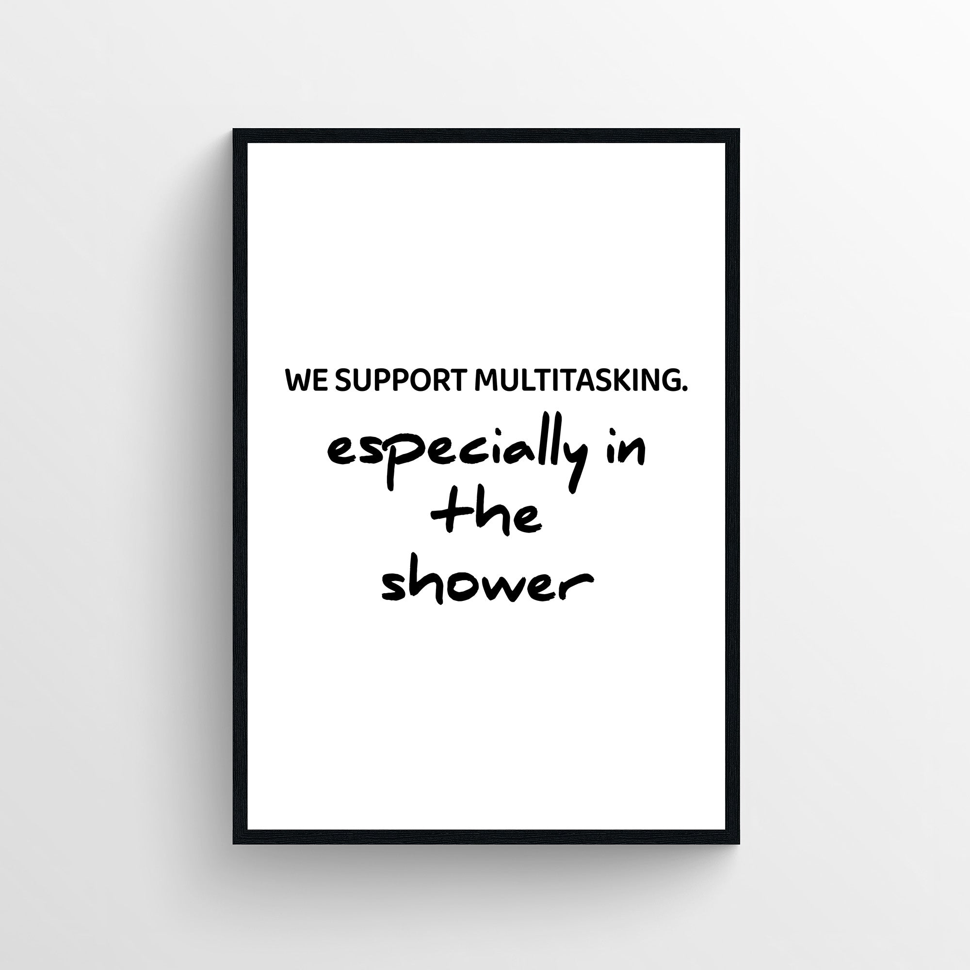 Shower Multitasking Bathroom Poster