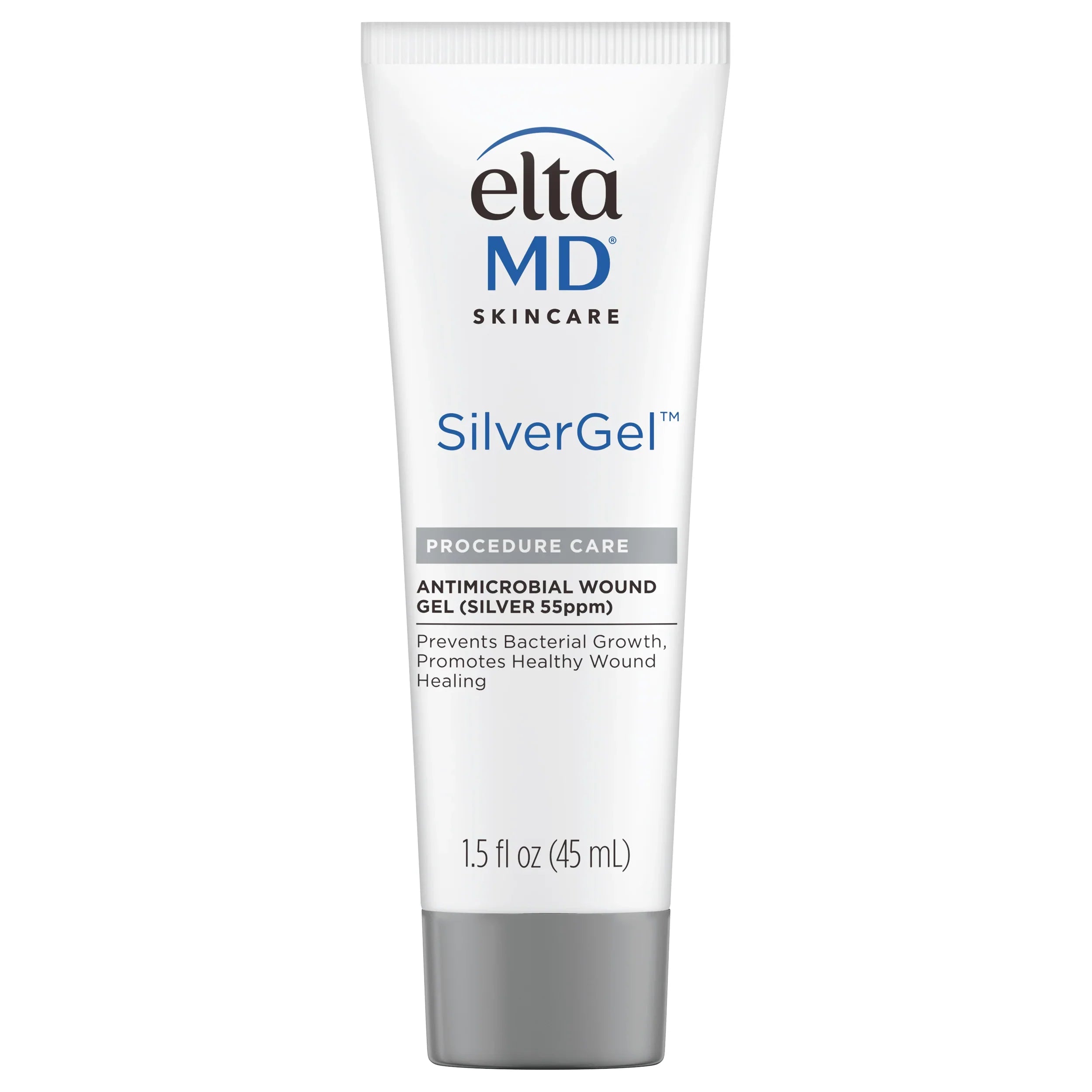 A 1.5 oz tube of EltaMD SilverGel antimicrobial wound gel for first aid and medical use.