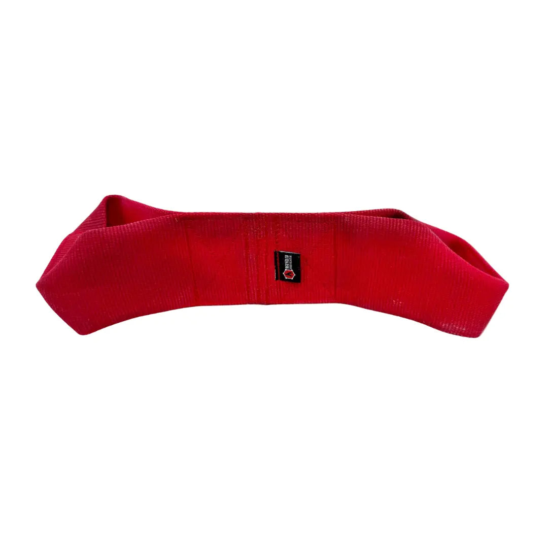Sir-Tugs-A-Lot double-loop firehose tug toy in red, white, and blue colors