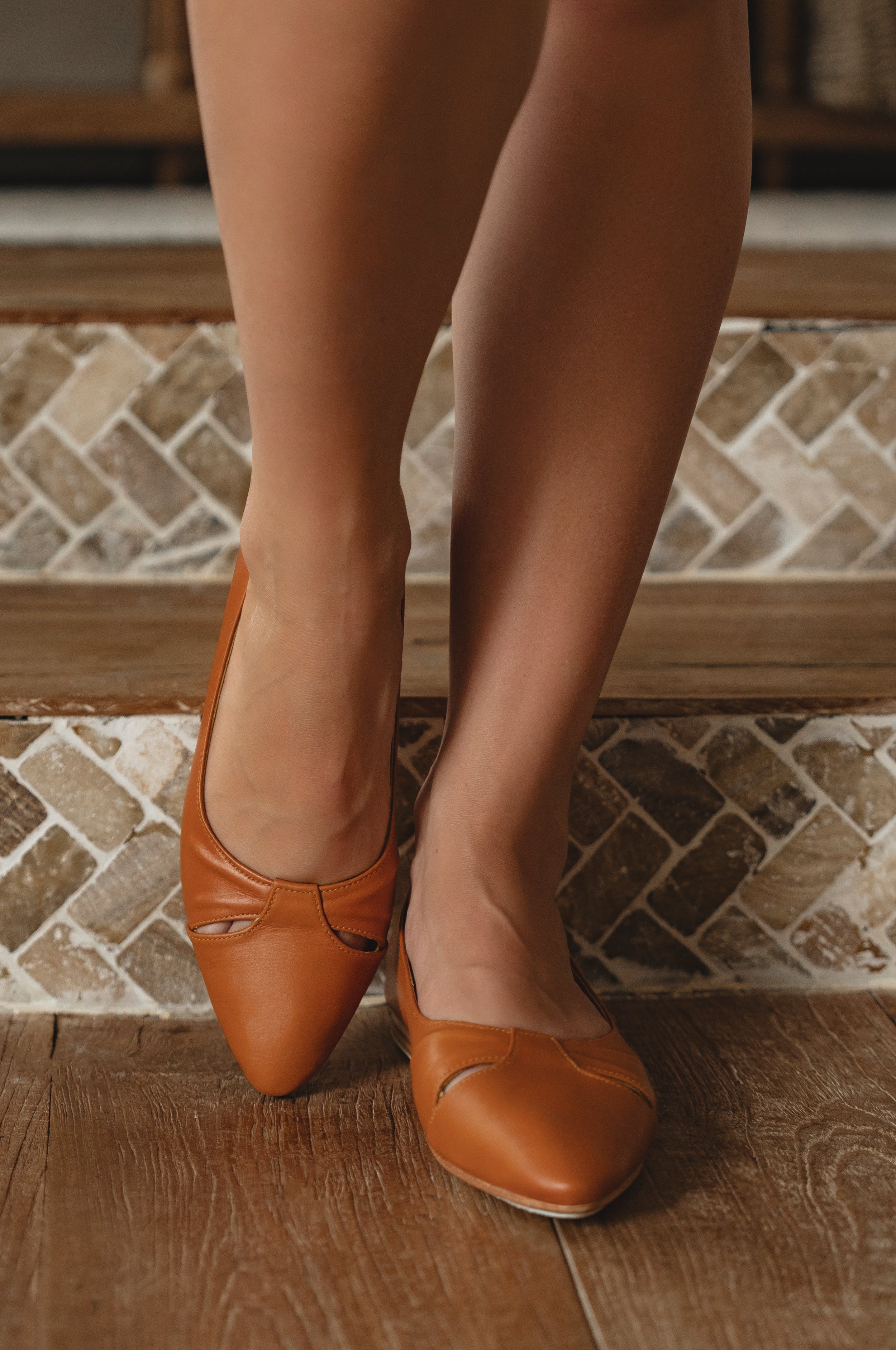 Siren Pointed Toe Leather Flats