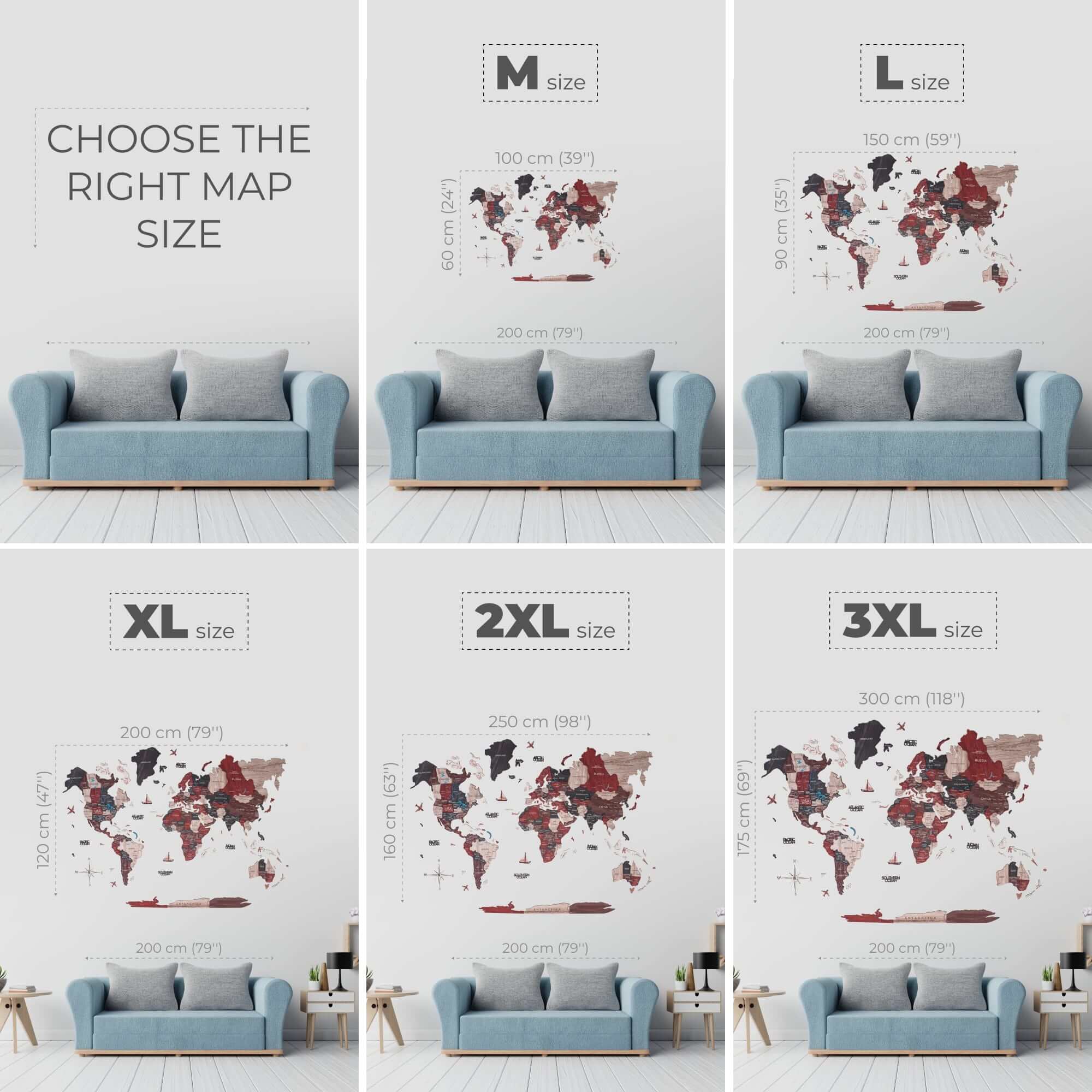 3D Wooden World Map Wall Art - Multicolored Geographic Decor