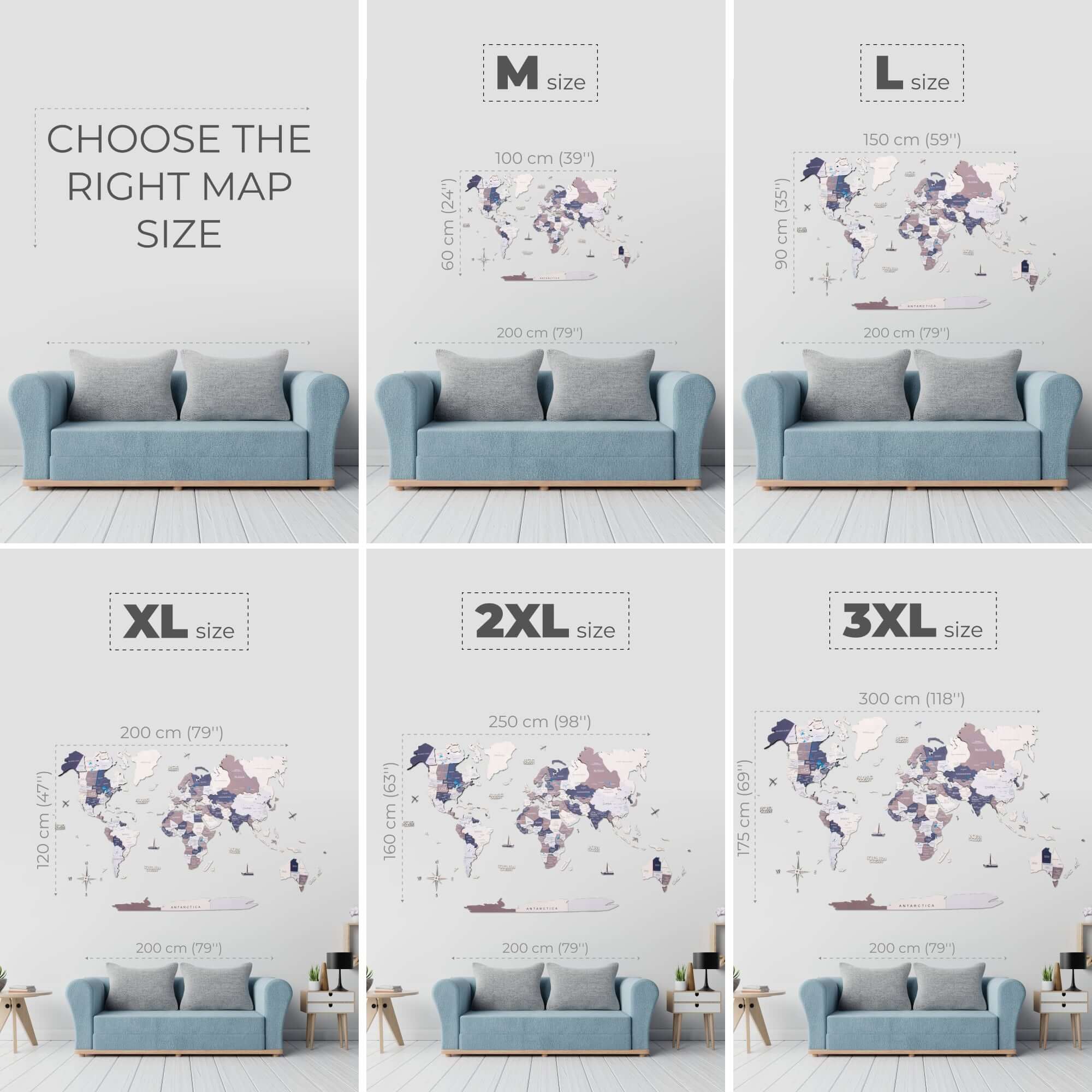 3D Wooden World Map Cruise – Coastal Modern Wall Decor