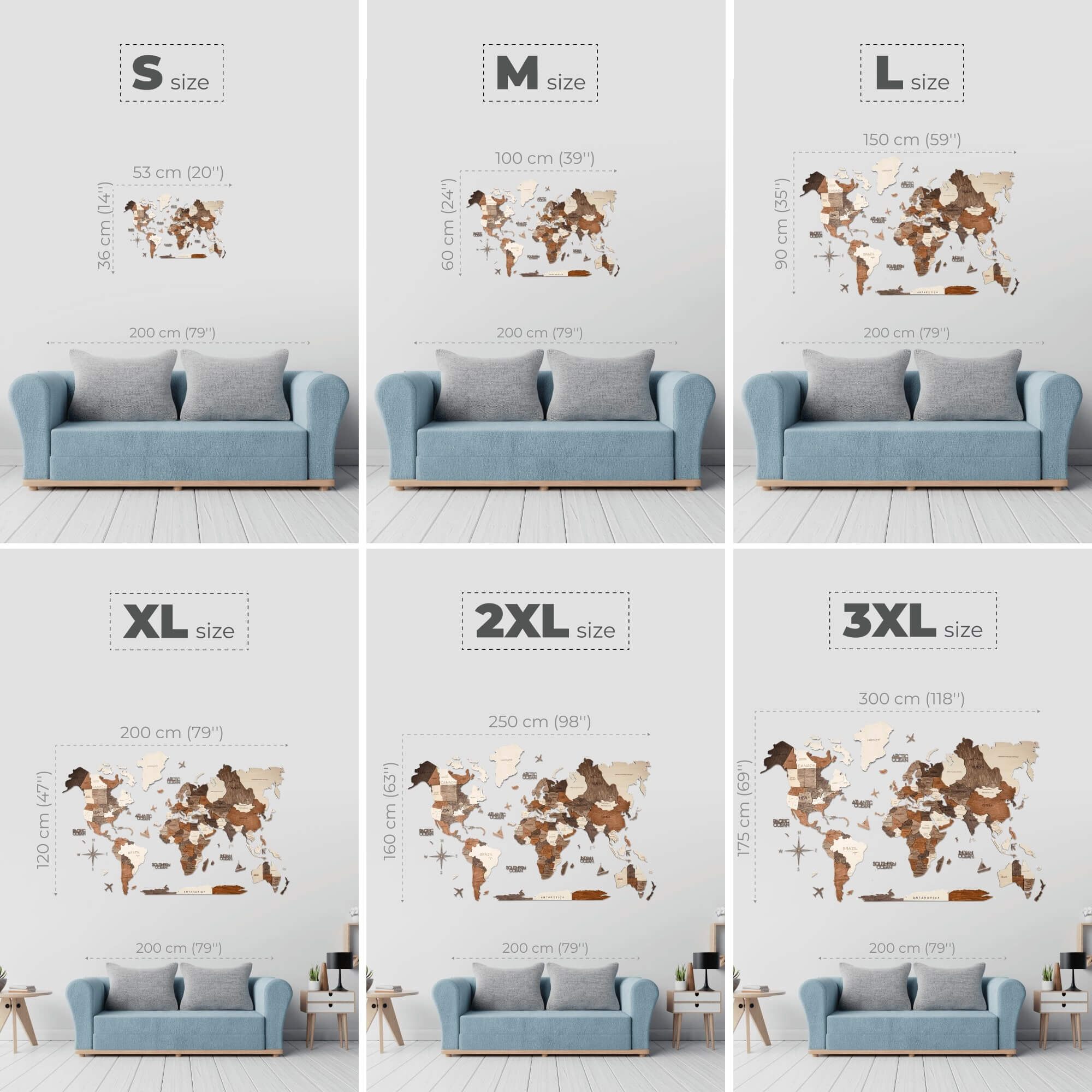 Modern Wooden Wall Art for Living Room Decor & Home Atmosphere