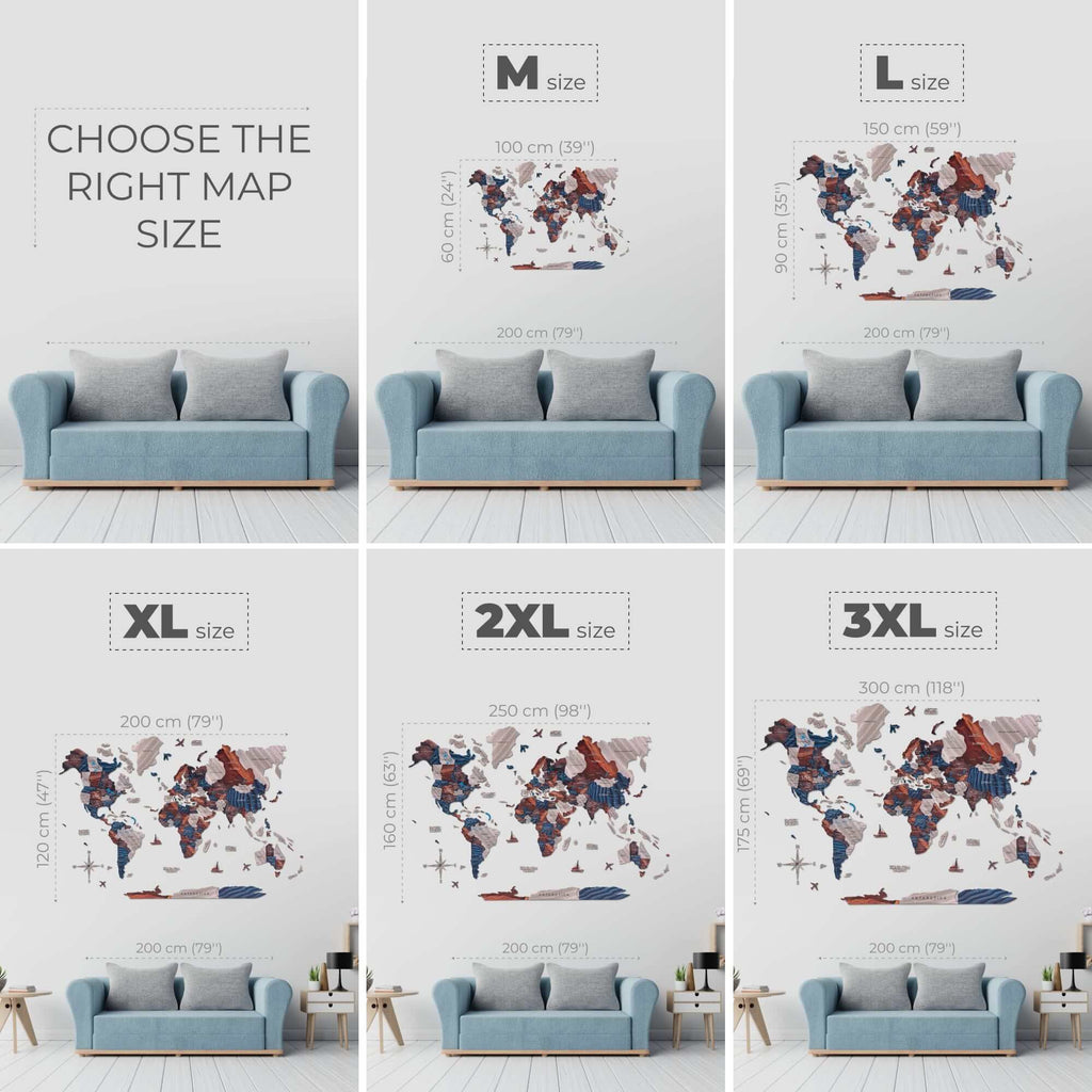 Interactive LED Wooden World Map 3.0 Luminous Wall Art