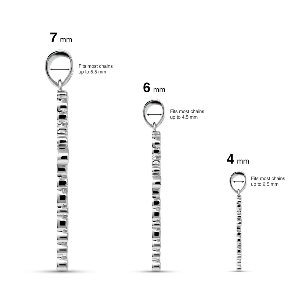 Nugget Cross Pendant Religious 925 Sterling Silver