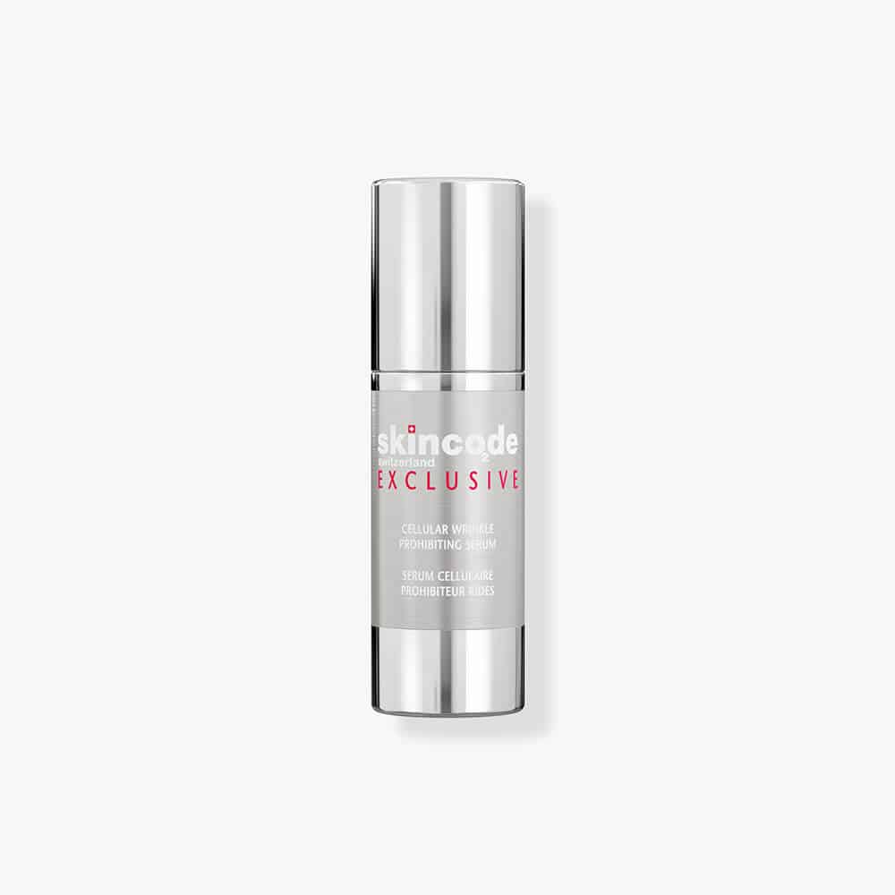 Skincode Cellular Wrinkle Prohibiting Serum in silver and white packaging 30ML