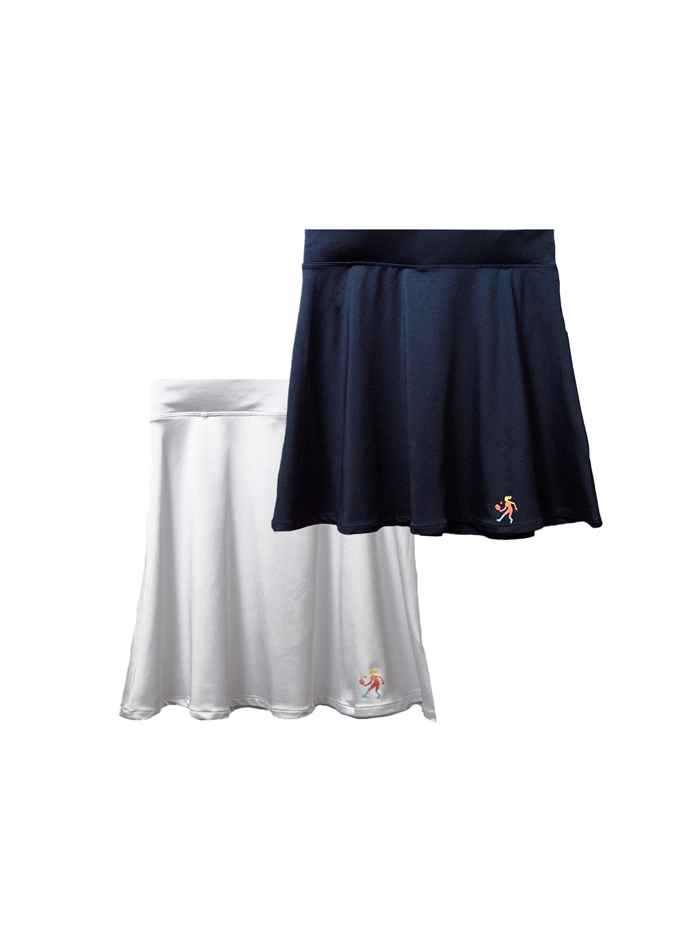 Women's White Pleated Pickleball Skirt with Built-in Shorts - Image 5