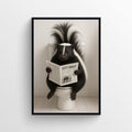 Skunk Animal Bathroom Toilet Poster