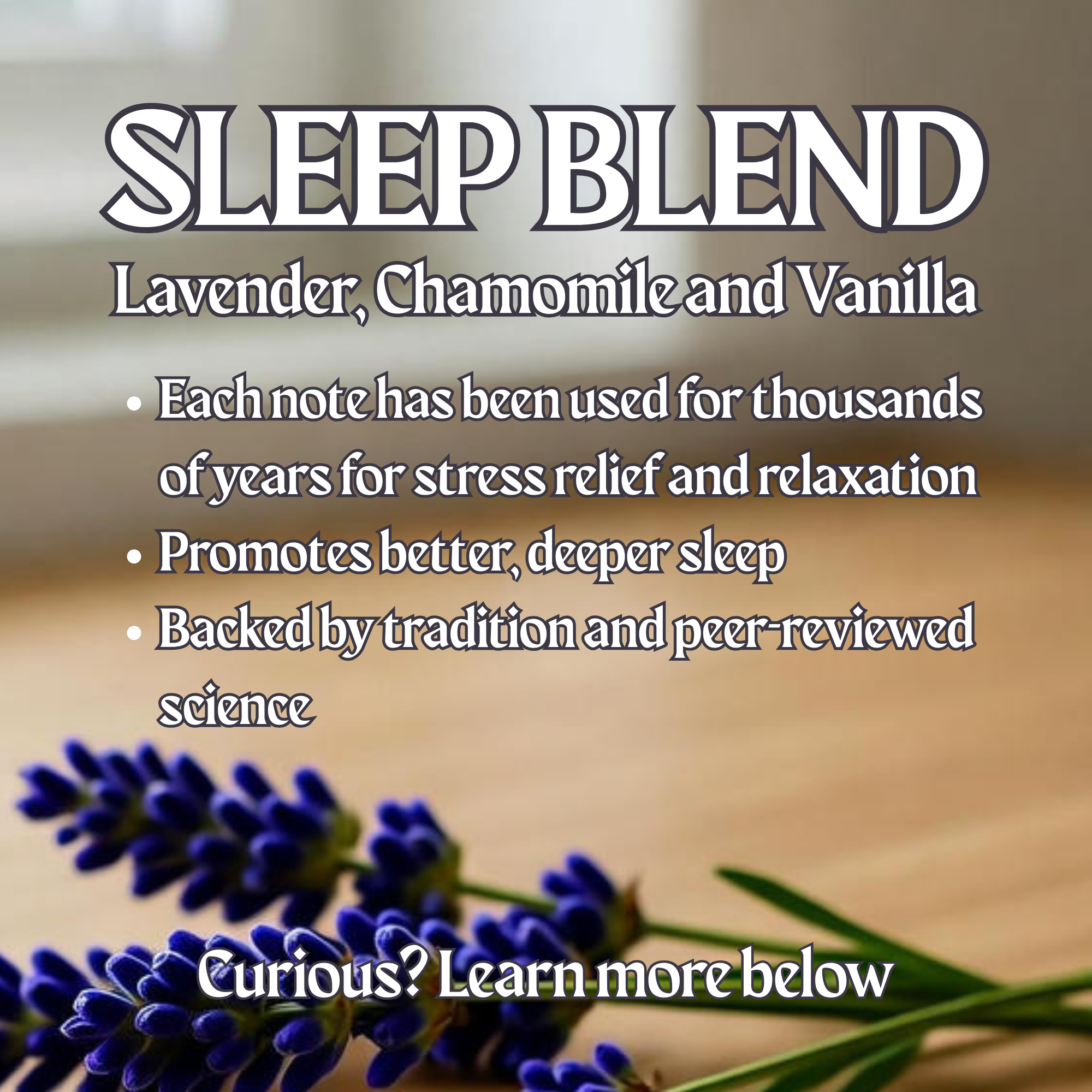 Sleep Blend Natural Body Lotion - Lavender, Chamomile, and Vanilla
