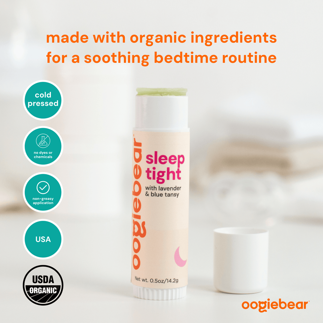 Organic Baby Sleep Balm with Lavender & Blue Tansy 0.5oz