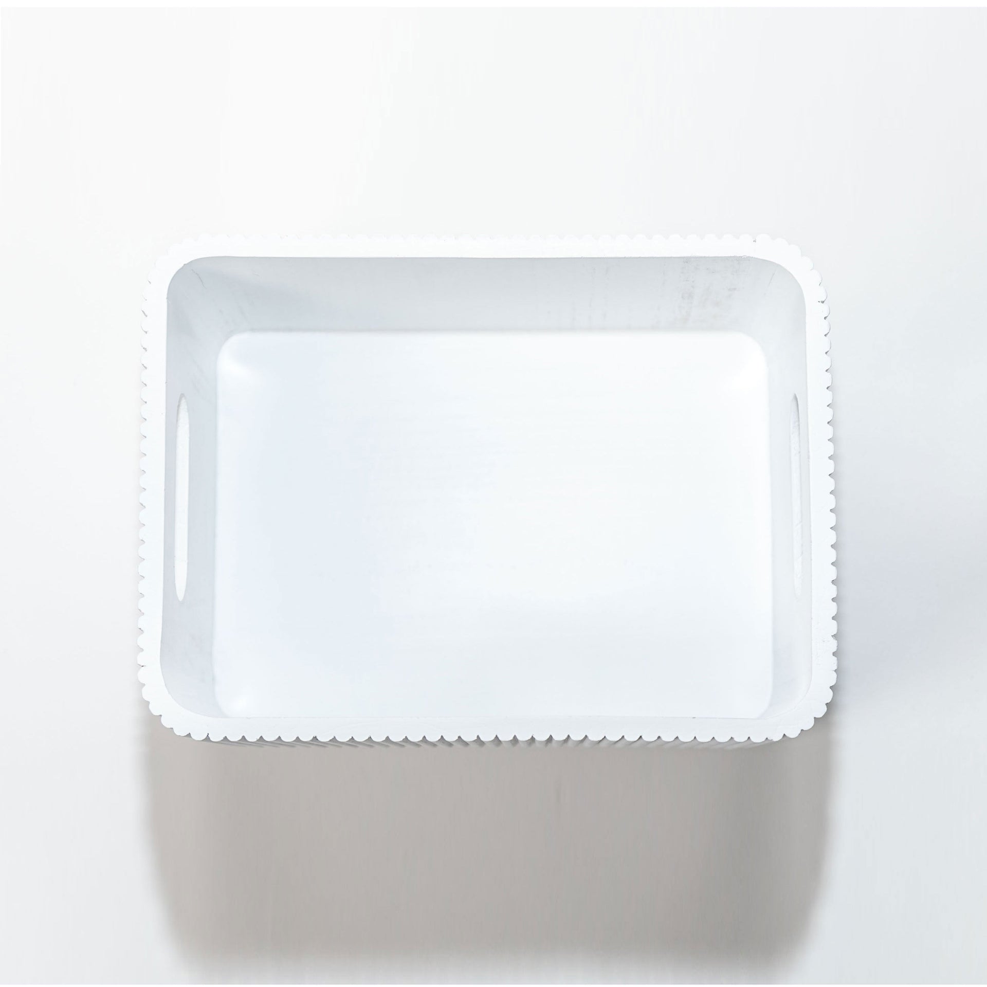 Wooden Ribbed Bin in White Decorative Fluted Storage Organizer - Image 8