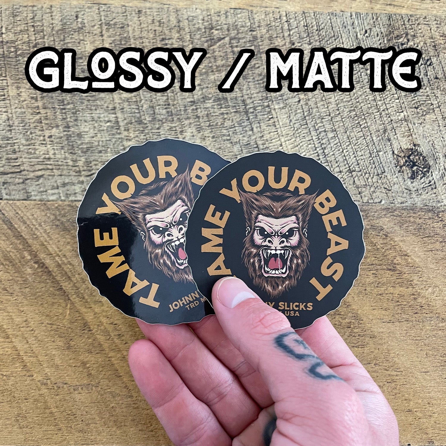 Tame Your Beast 5 Inch Round Vinyl Decal Sticker - Image 7