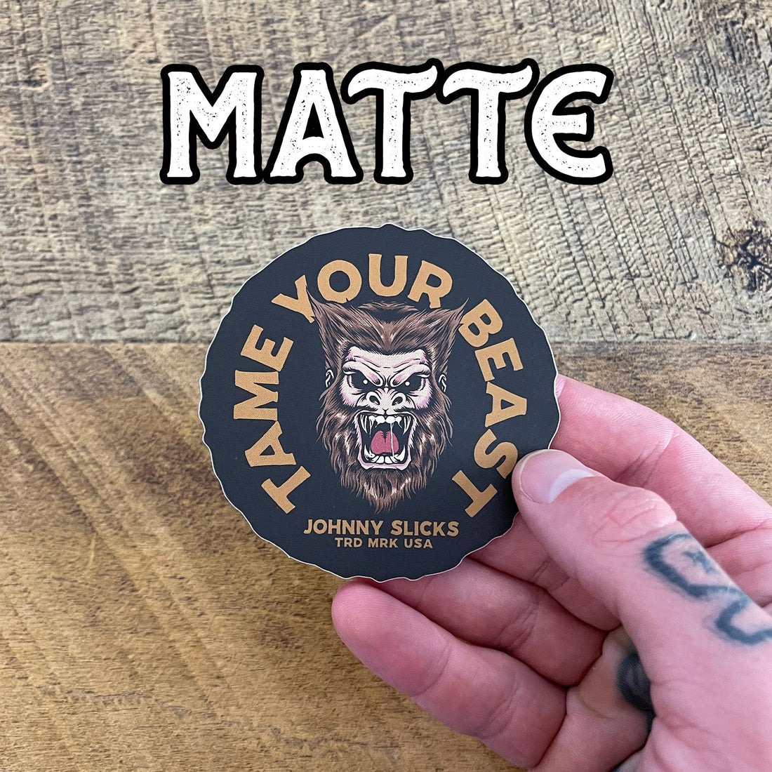 Tame Your Beast 5 Inch Round Vinyl Decal Sticker - Image 13