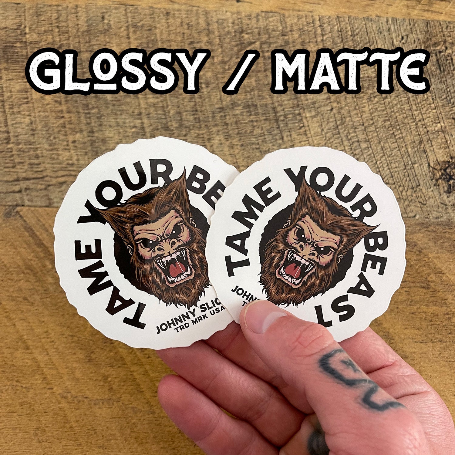 Tame Your Beast 5 Inch Round Vinyl Decal Sticker - Image 6