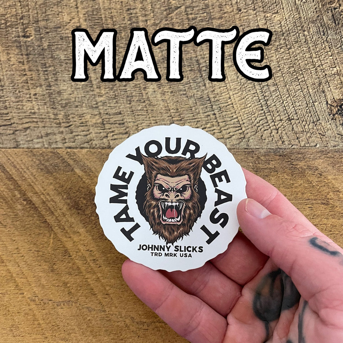 Tame Your Beast 5 Inch Round Vinyl Decal Sticker - Image 15