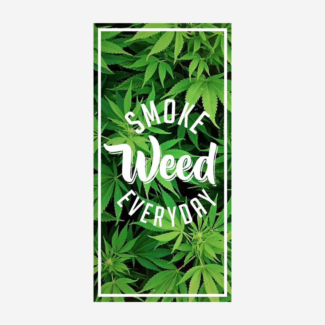 Smoke Weed Everyday Graphic Beach Towel Green Microfiber