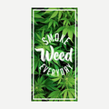 Smoke Weed Everyday Graphic Beach Towel Green Microfiber