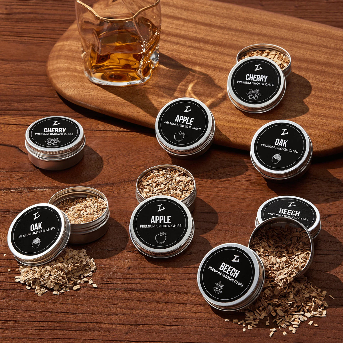 Modern Whisky & Cocktail Smoker Kit with Torch and Wood Chips
