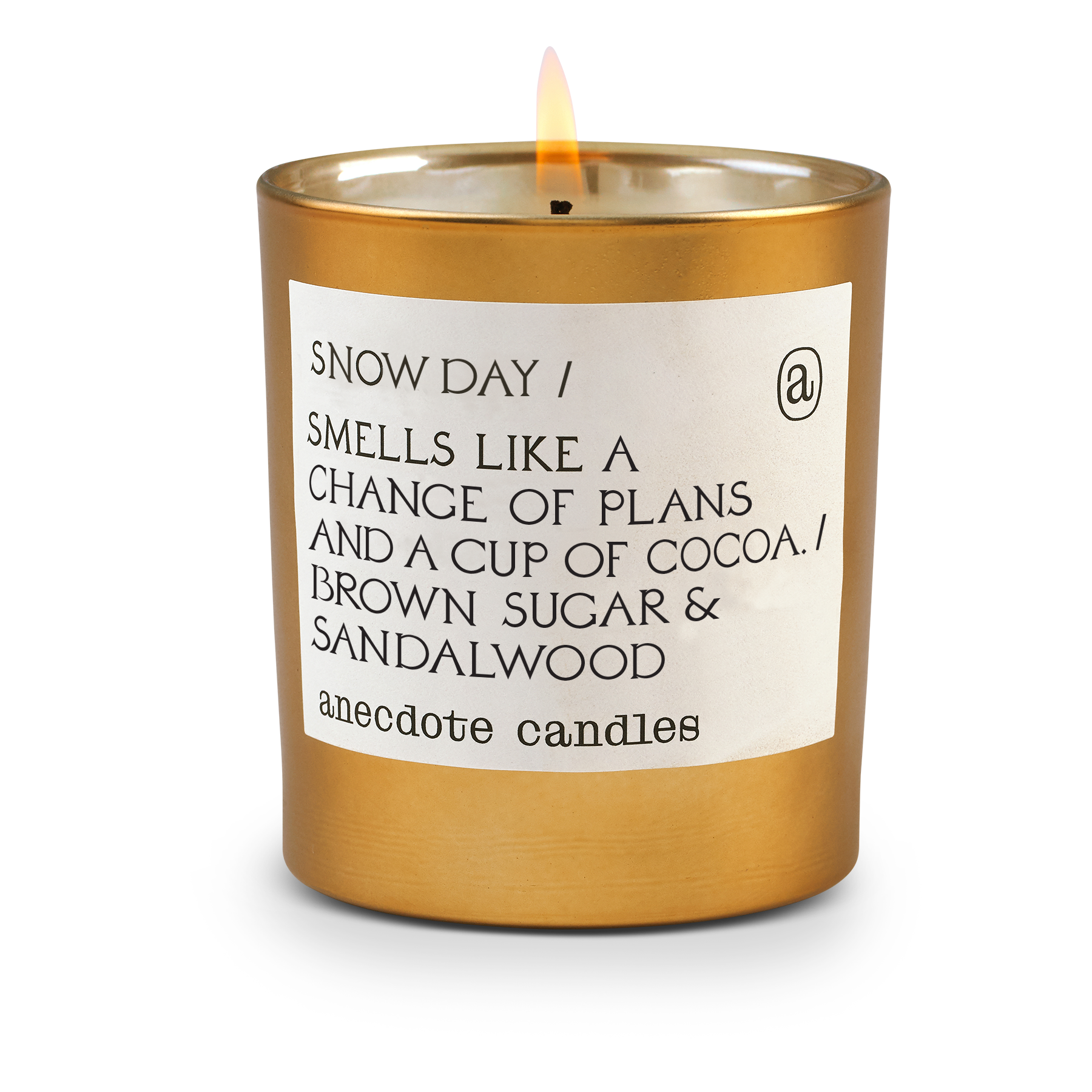 Snow Day Gold Metallic Candle