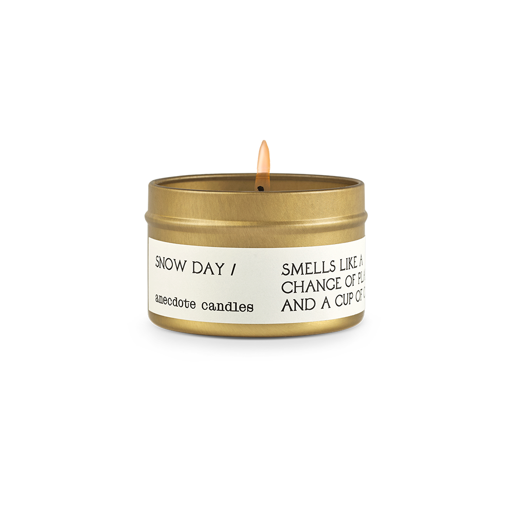 Snow Day Gold Metallic Candle