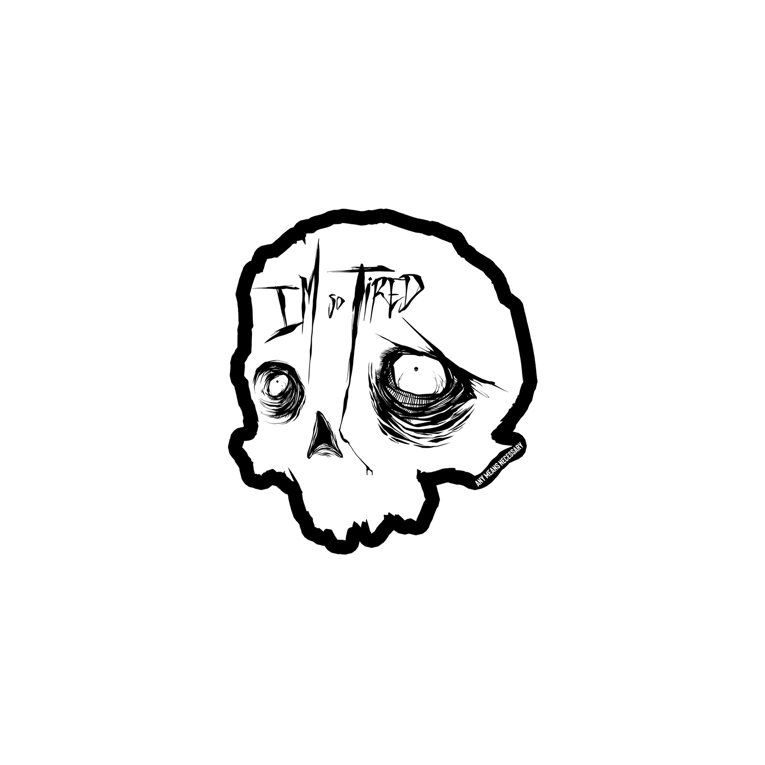 So Tired Sticker