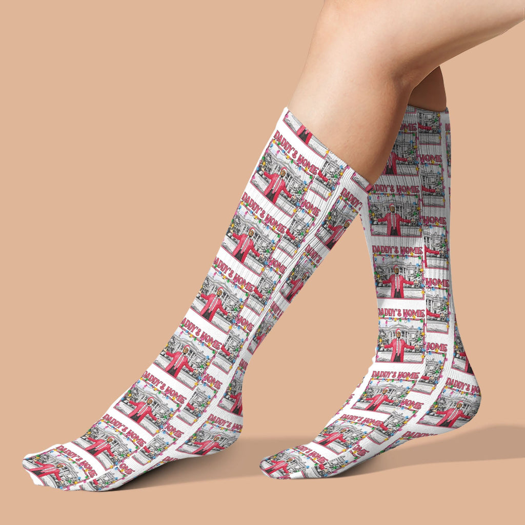 Trump Daddy's Home Socks, Funny Republican Gift for Christmas, MAGA Gift , Gift For Trump Supporters 681831 - GOP