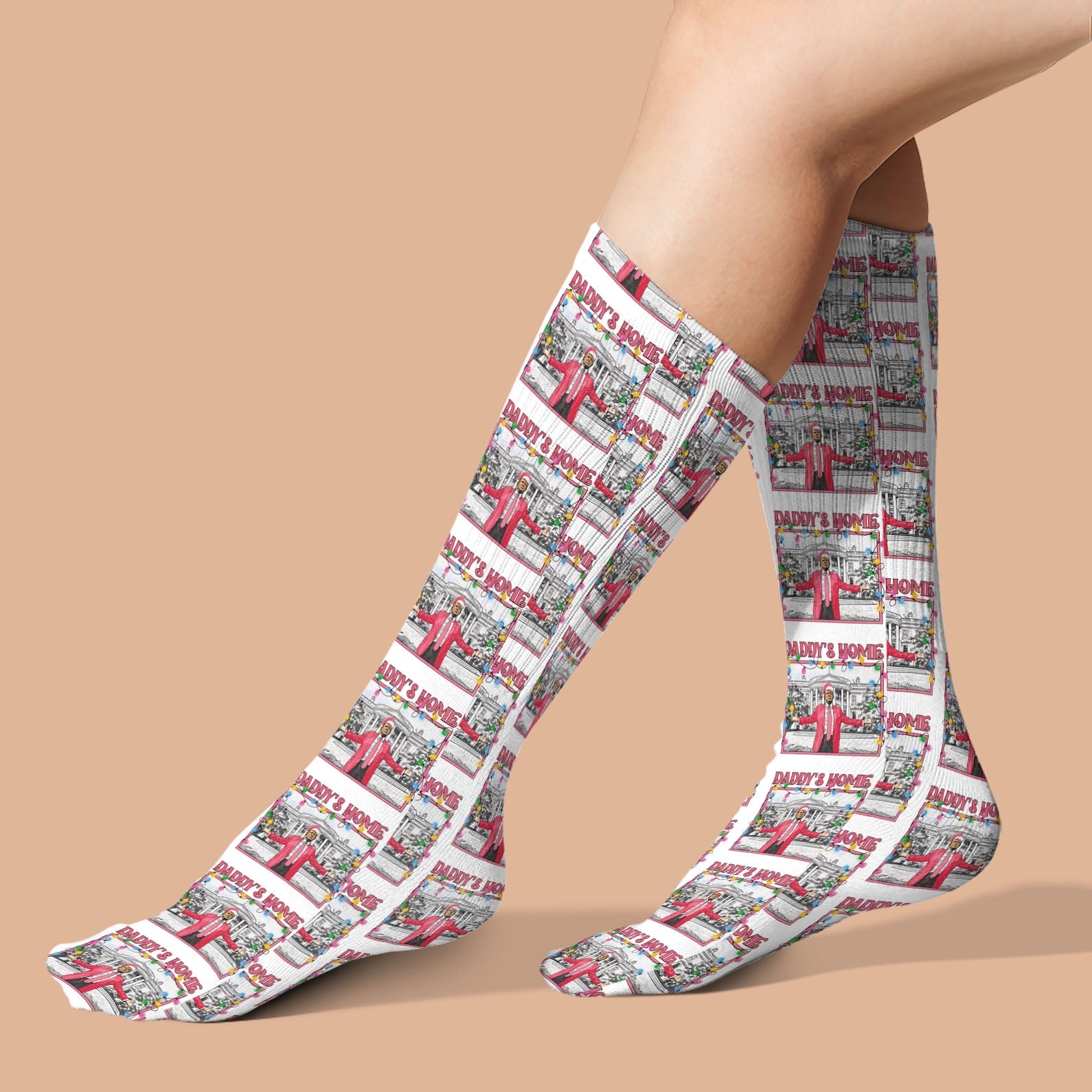 Trump Daddy's Home Socks, Funny Republican Gift for Christmas, MAGA Gift , Gift For Trump Supporters 681831 - GOP