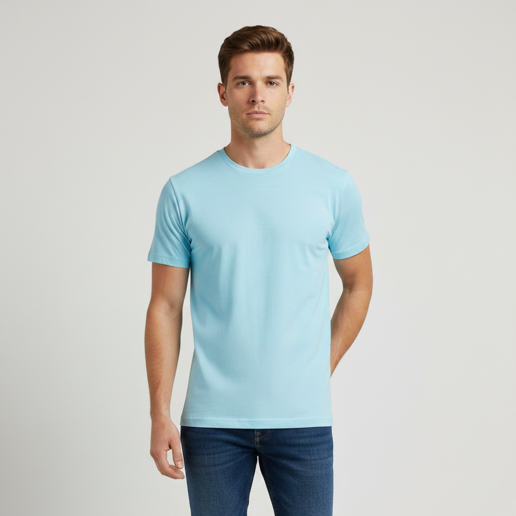 Retro Ring-Spun Crew Neck T-Shirt Black 2100 - Image 43