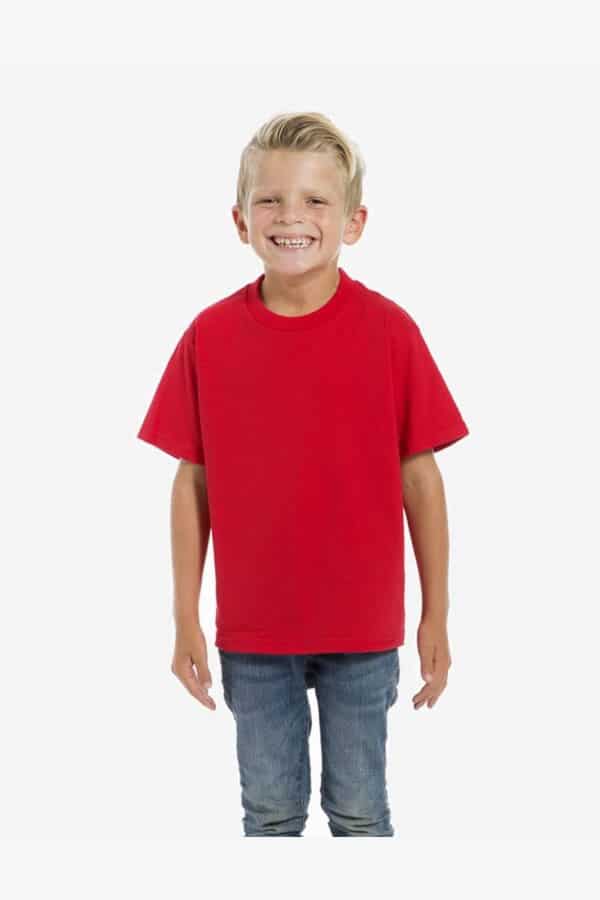Kid's Basic Crew Neck T-Shirt Soft Cotton Blend Solid Color Tee - Image 12