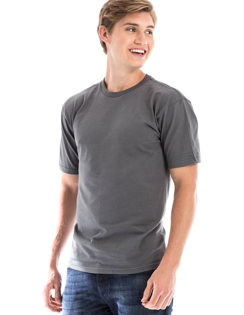 Retro Ring-Spun Crew Neck T-Shirt Black 2100 - Image 4