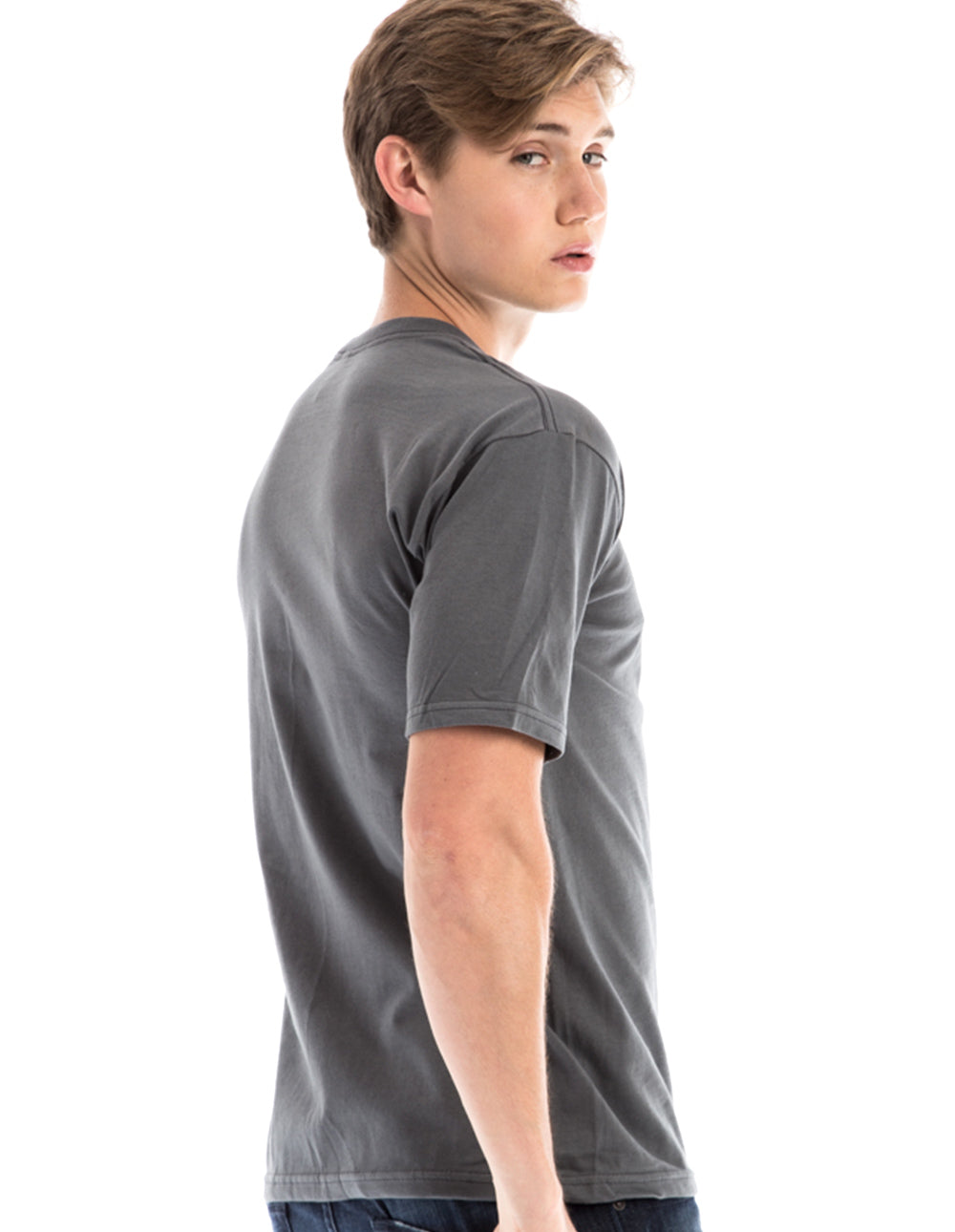 Retro Ring-Spun Crew Neck T-Shirt Black 2100 - Image 5