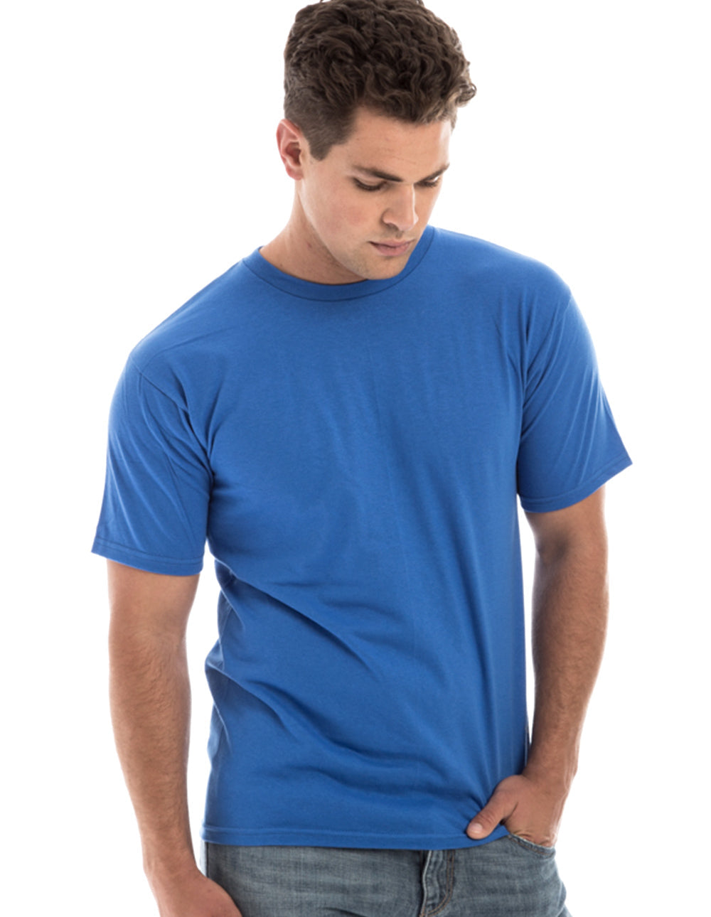 Retro Ring-Spun Crew Neck T-Shirt Black 2100 - Image 39