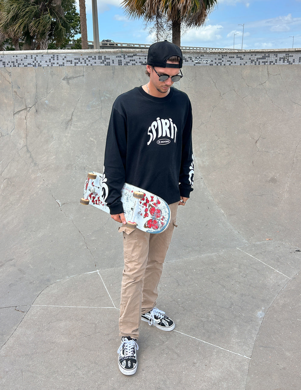 Spirit Is Moving Long Sleeve Heavyweight Cotton Boxy Tee