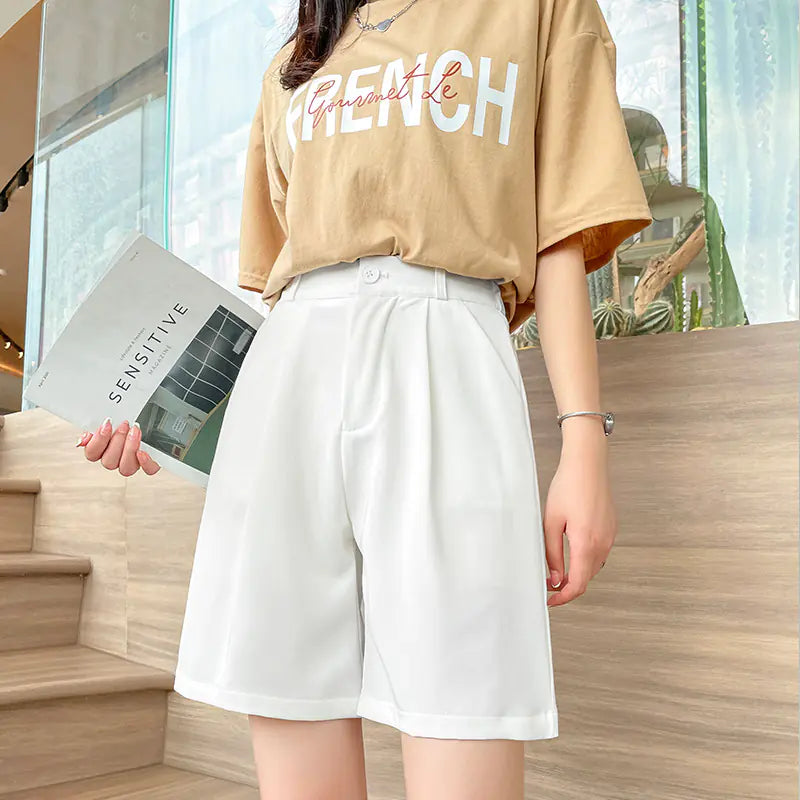Women's High Waist Wide Leg Shorts Summer Casual Bottoms - Image 4