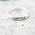 Stackable Silver Name Ring