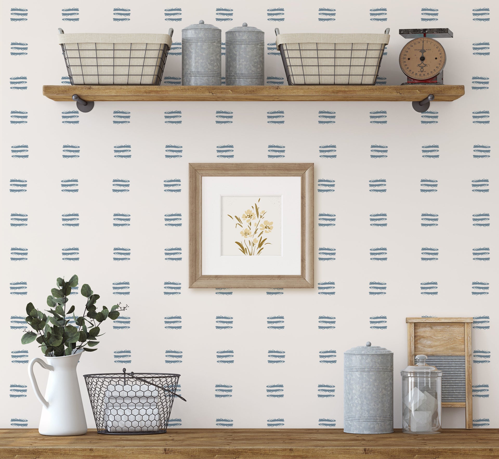 Jasper Geometric Taupe and Off-White Removable Wallpaper