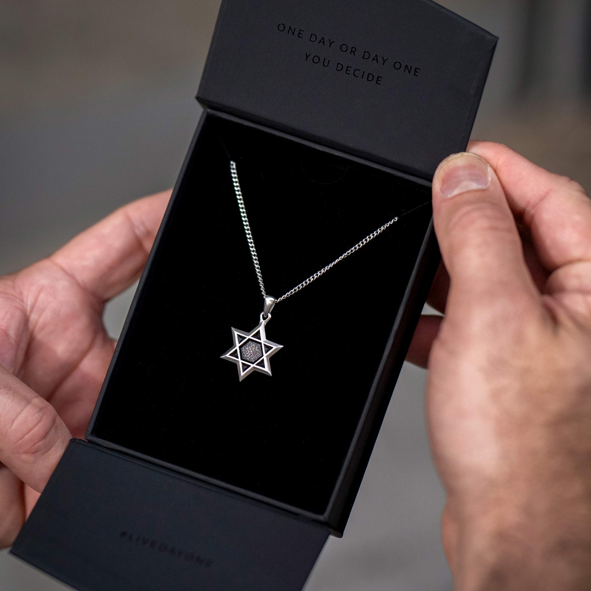 Star of David Pendant Necklace in 925 Sterling Silver